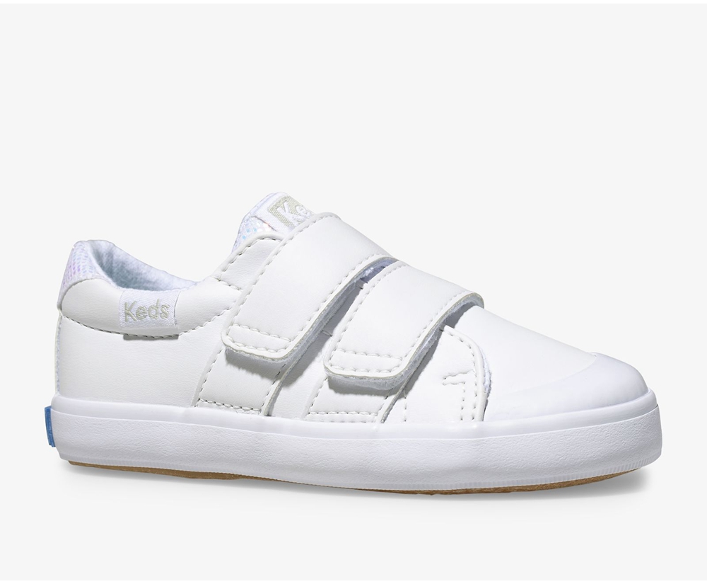 Slip Ons Keds Niños Blancas - Courtney - 946-CPLAMG